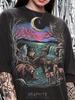 Wolf Bear Moose Deer Owl Wildlife Nature Comfort Colors® Tshirt, Animal Lover Vintage Bootleg Forest Crescent Moon Retro 90s Tee