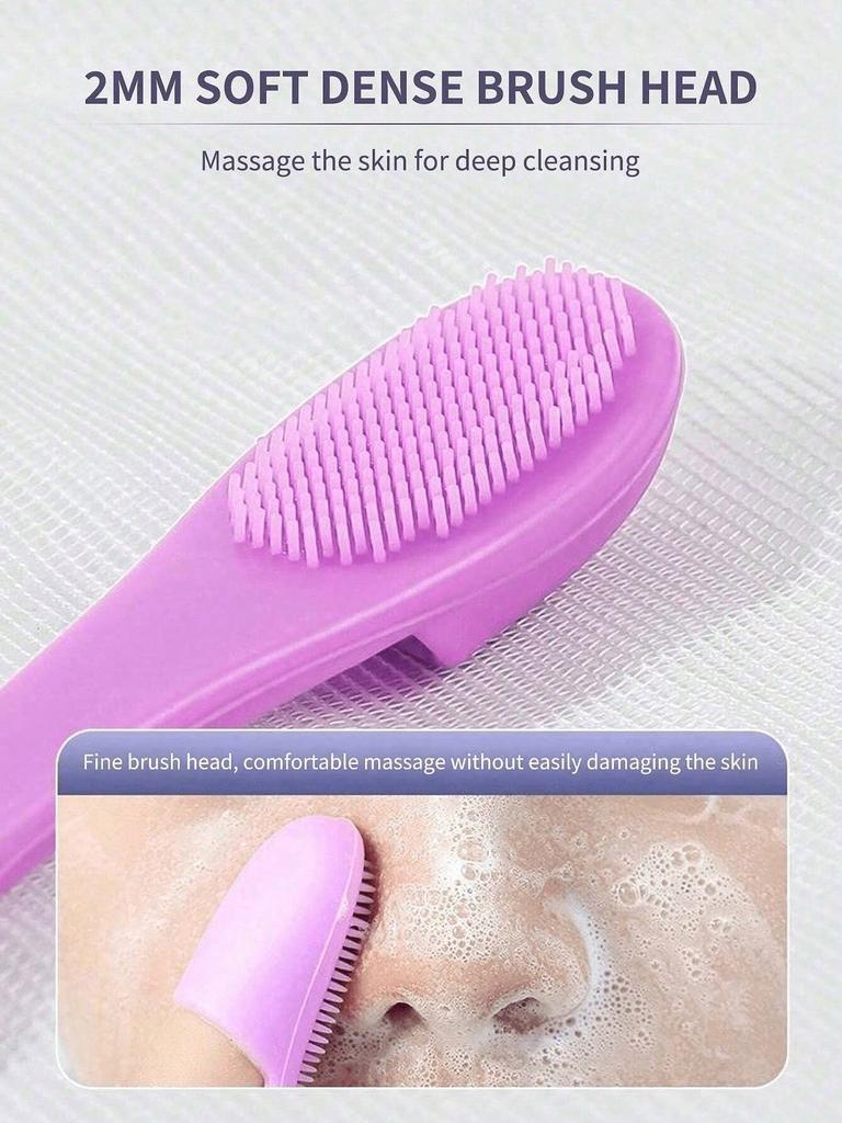 1pc Nose Brush, Facial Pore Cleaner, Portable Blackhead Massage Brush, Beauty Cleansing Tool, Facial Cleansing Brush