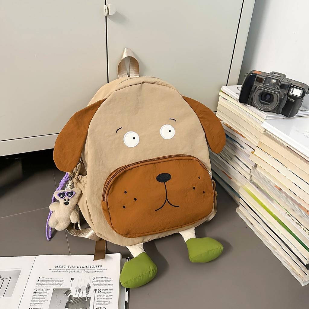 Schoolbag Custom Puppy Backpack, Lightweight Cartoon Backpack for Outings, Stylish Casual and Versatile Single-shoulder Backpack