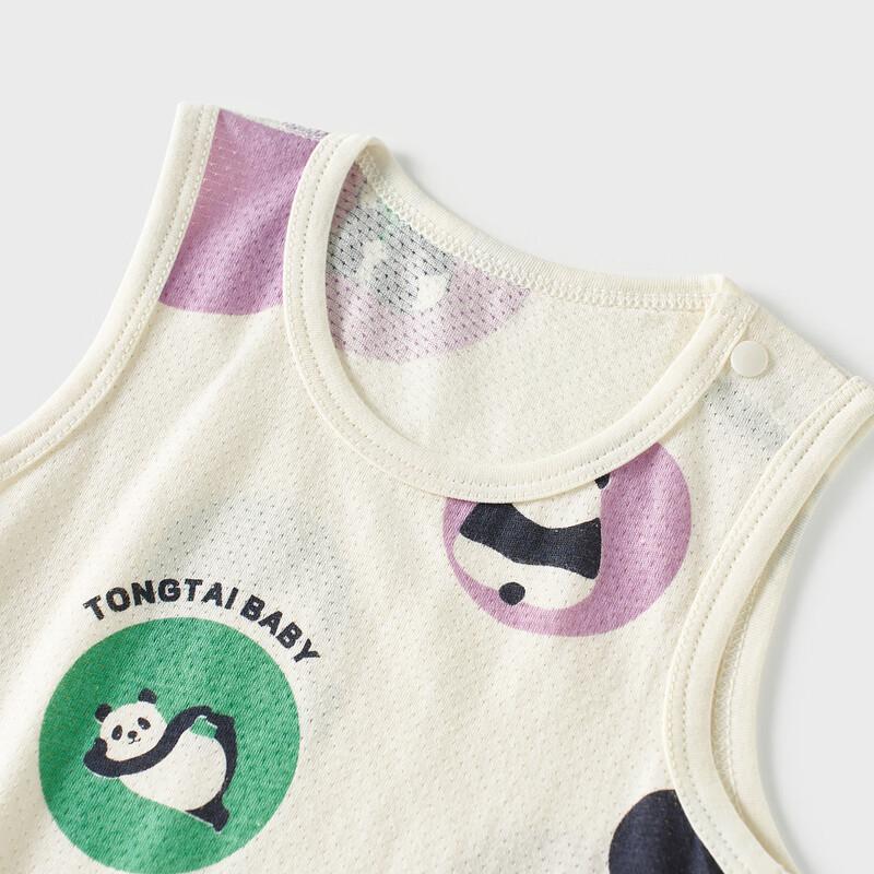 Tongtai Baby Sleeveless Jacquard Mesh Bodysuit