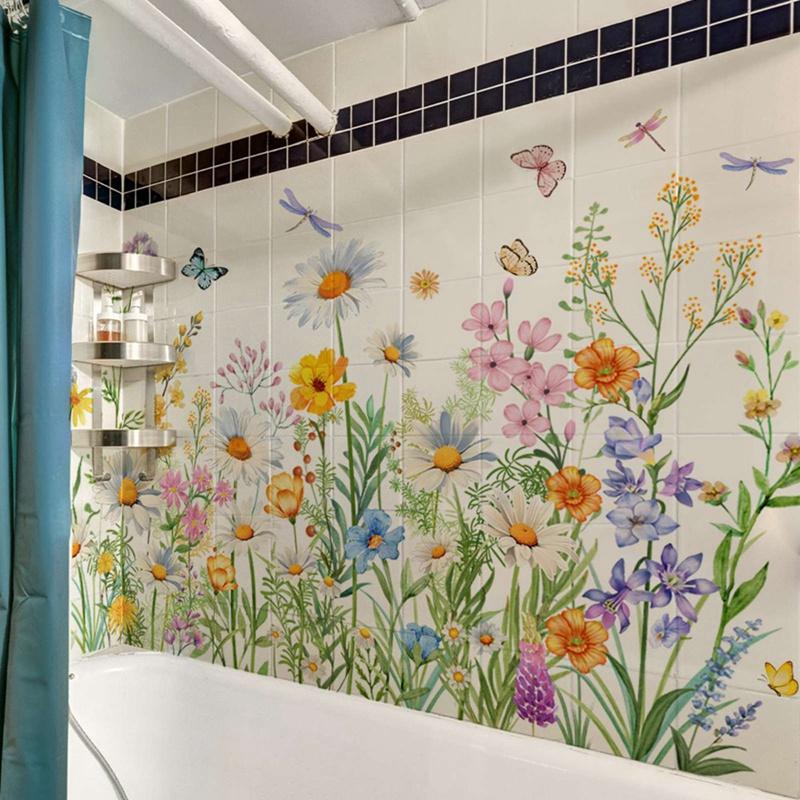 Flower and Butterfly Wall Sticker Pvc Wall Decals