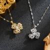 Elegant Hollow Butterfly Zircon Necklace - Women's Copper Clavicle Chain Pendant