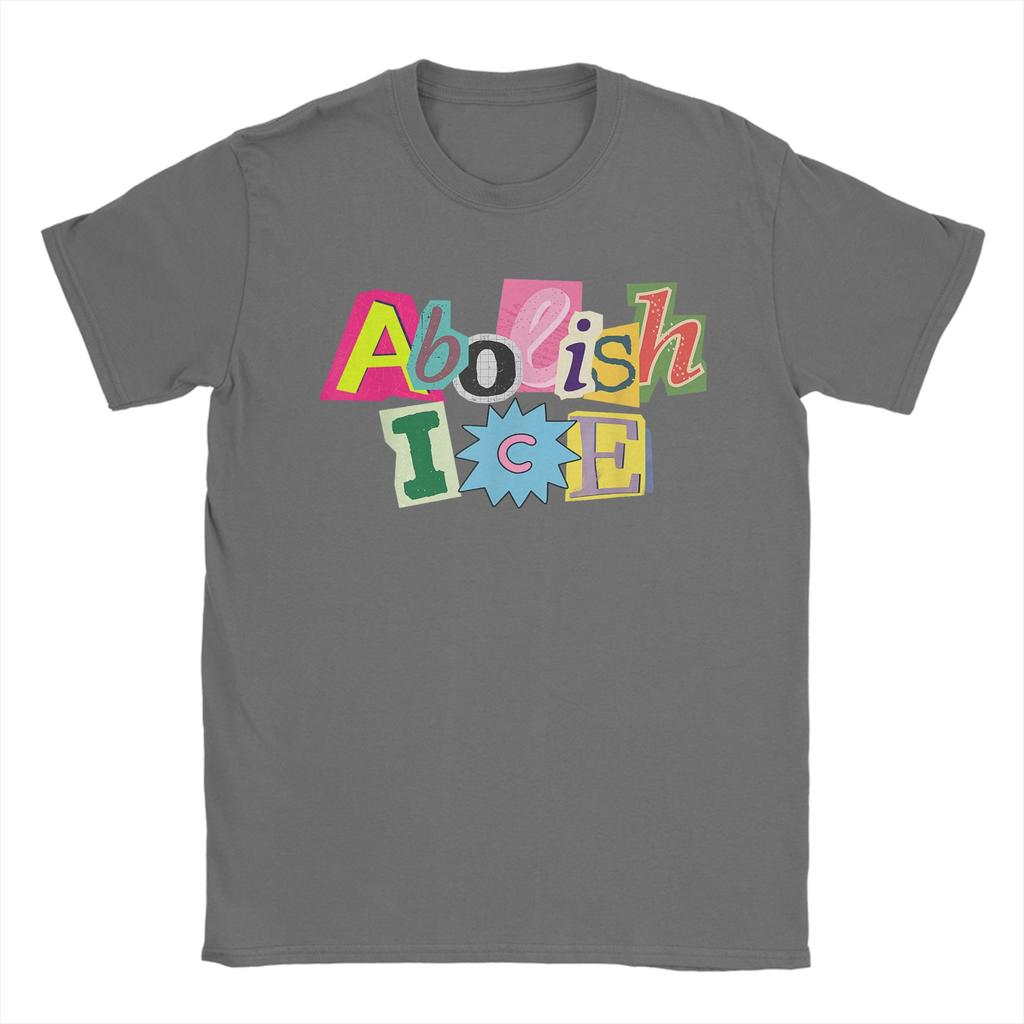 Abolish Ice Colorful T Shirt Summer Fashion T Shirts Couple 100 Cotton Oneck Oversize Tees Short Sleeves Awesome Tops