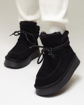 מגפי ugg לנשים על הפלטפורמה Lifexpert 80563 36 זמש שחור