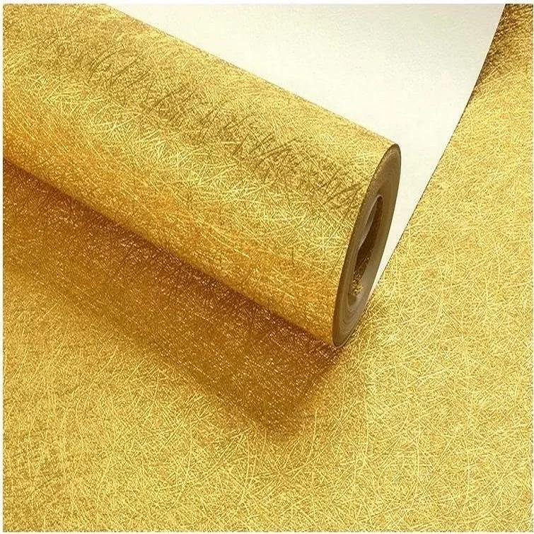 

Водонепроницаемые Роскошные Полосатые Обои Домашний Декор Современные Настенные Покрытия Рулон 9,5 м Дамаск Металлик Блеск Золотая Фольга Обои 53cmx9.5m