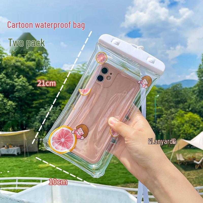 Waterproof Touchscreen Phone Pouch for Swimming and Rafting - Self-Sealing Transparent Case