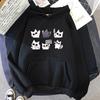 Kawaii cat print men's Harajuku hoodie casual sweatshirt Korean sweatshirt high-quality casual hoodie