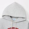 Parka Long Sleeve Brushed Lining Embroidery Stained Print REVERSE Hooded Sweatshirt Silver Gray X Maroon [Champion] 11.5oz WEAVE(R) C3-A121 Men's