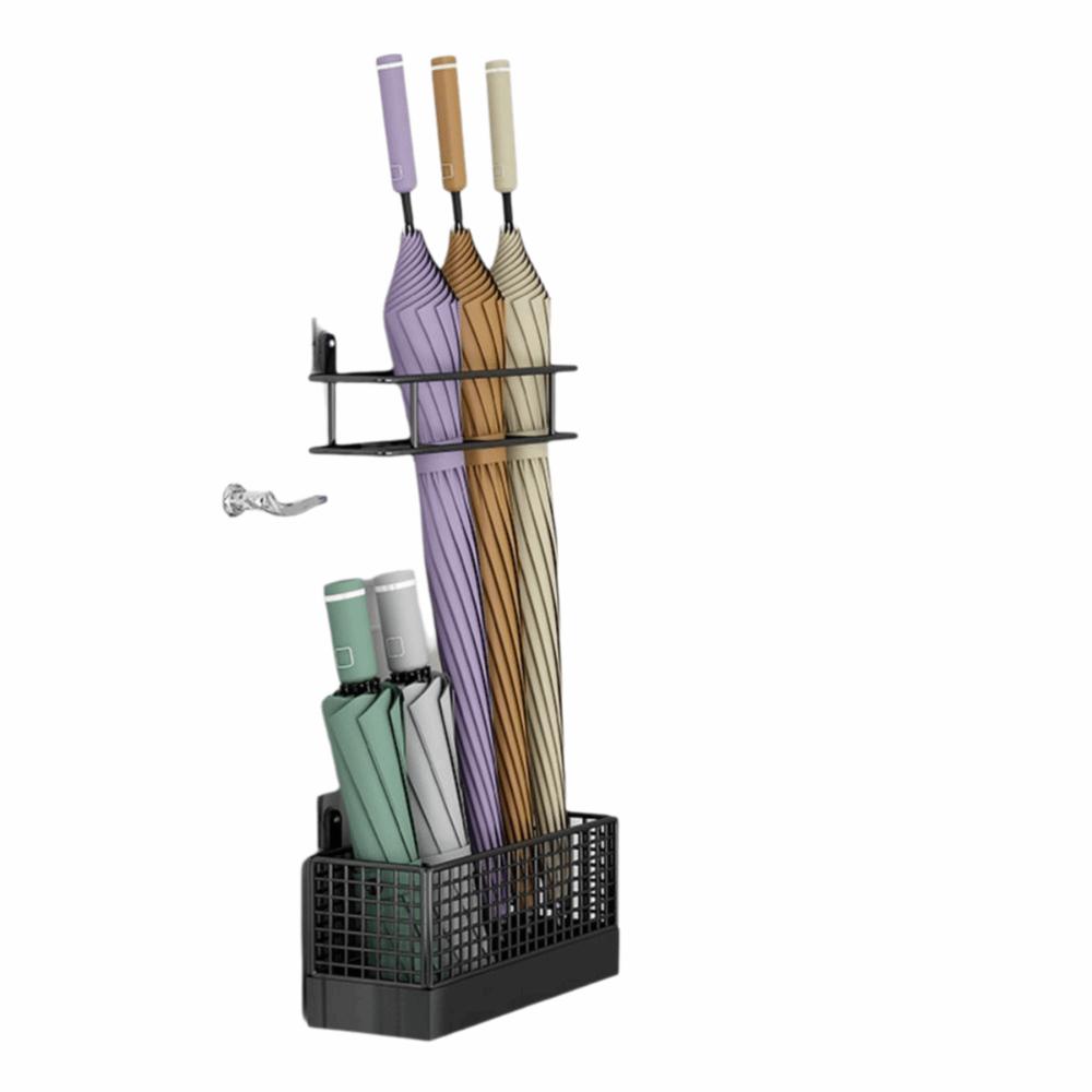 Metal Umbrella Storage Rack Wall-Mounted Umbrella Stand Durable Umbrella Holder Hotel