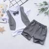 IENENS Baby Boys Short Sleeve Shirt + Shorts Suits Summer Birthday Party Clothes Sets 1 2 3 4 Years Kids Cotton Clothing Outfits