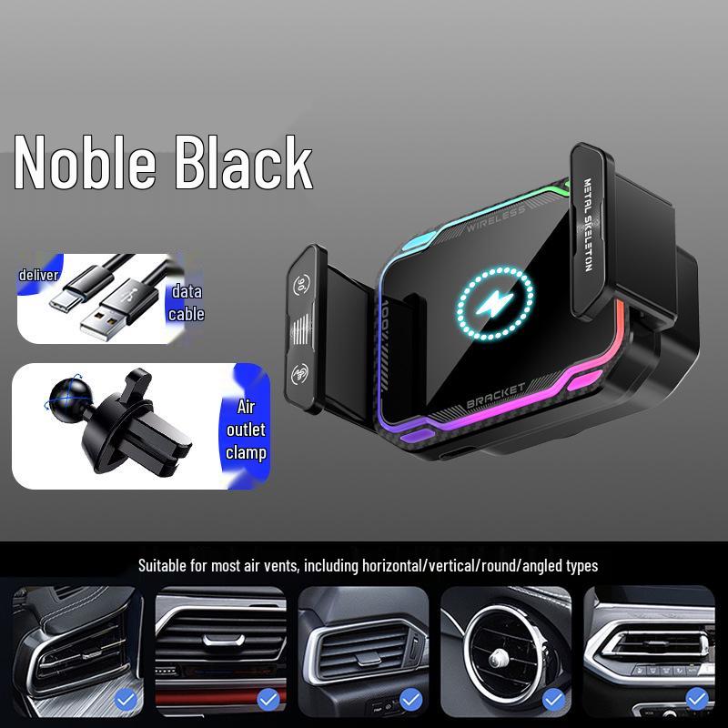 Universal Electric Dual Motor Car Phone Holder with Rotating Lift Design