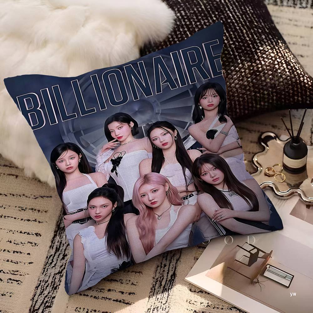 Kpop B-Babymonster Anime Cushion Cover Inches Farmhouse Decor Home Throw Pillow Covers For Couch Decorations