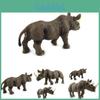 Figurina Realistica di Rinoceronte in PVC per Amanti degli Animali Ideale per Arredamento Casa e Collezionismo