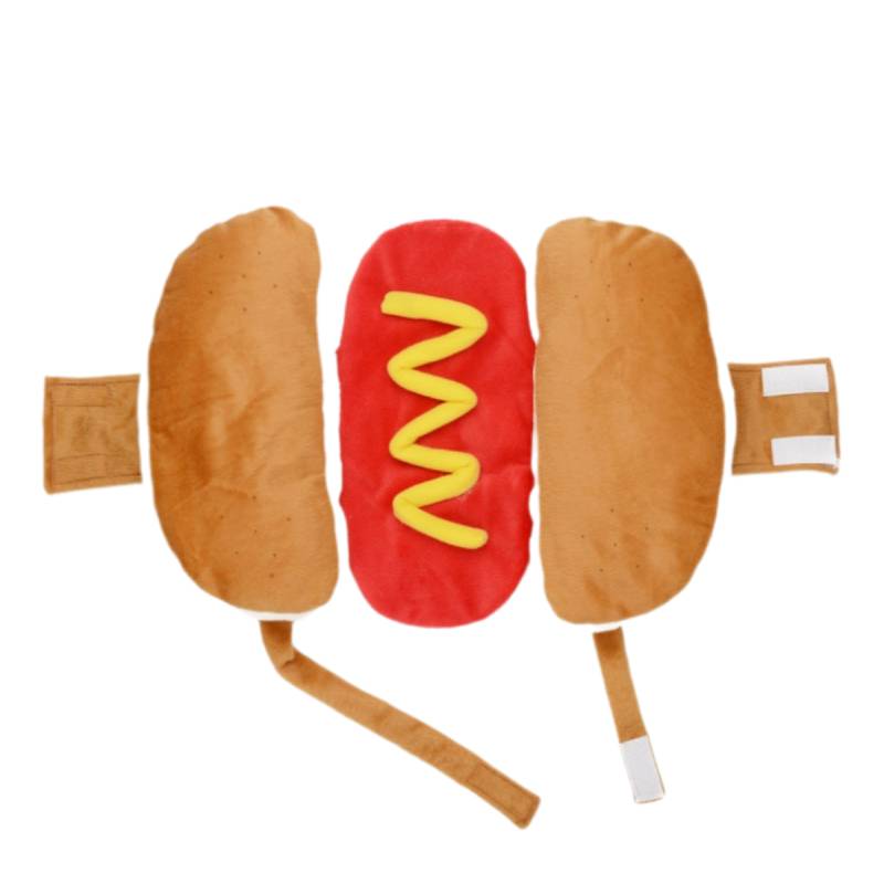 

Одежда для щенка Хот-дог Одежда для питомца Мультяшная Сохраняющая тепло Гамбургер Зимний наряд L