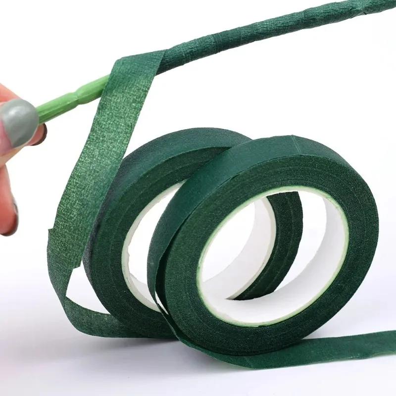 1/30Rolls Green Bouquet Floral Tapes Self-adhesive Stamen Wrapping Paper Tape DIY Flowers Decor For Florist Wedding Party Props