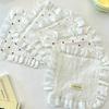 1Pc Placemat Rural Style Love Pattern Fresh Sweet Fabric Art Photography Props Coaster Originality Lace Trimmings Home Decor
