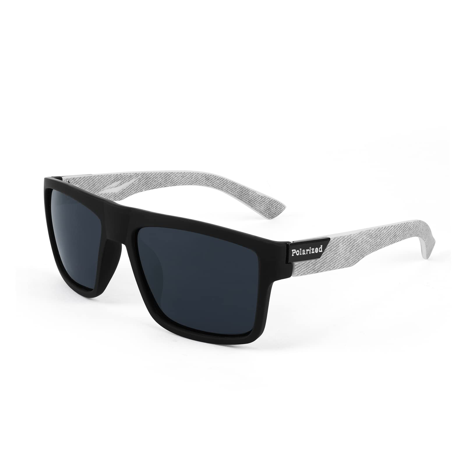 [FEISEDY] Polarized Sunglasses for Men, Large Size, UV Protection, Polarized, Sporty, Mirror Lens, UV400 Protection, Suitable for Driving, Fishing,