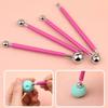 4pcs Metal Ball Sculpture Modeling Tools Double-Ended Modeling Ceramics Set Portable Clay Tools