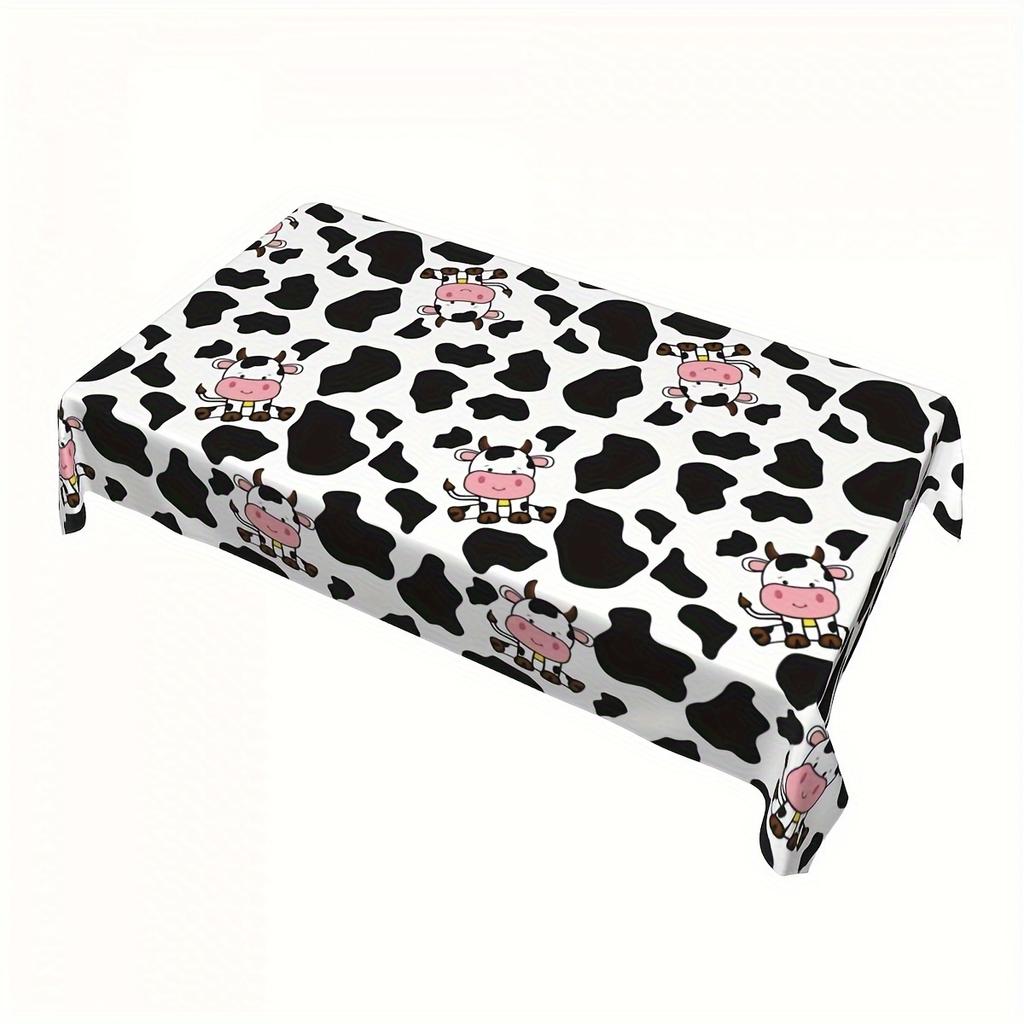 Farm Cow Animal Theme Rectangle Tablecloth for Table Decor Washable Farmhouse Kitchen Dining Table Cloth Holiday Party Decor