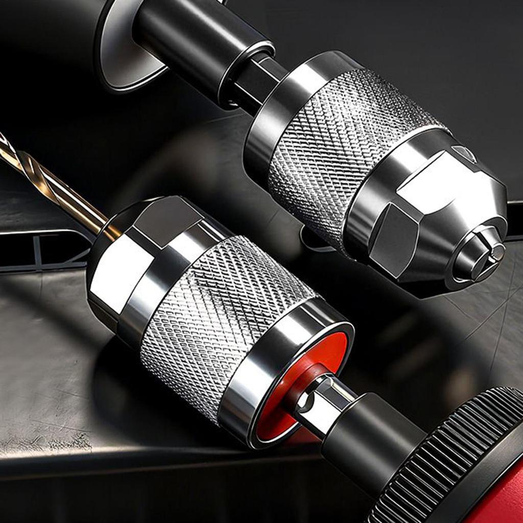 Borrchuck Adapter Snabbväxling Pneumatisk Borrchuck 3-Käftad Sexkantsskaft Chuck Professionell Omvandlare Sexkantsskaft för Träbearbetning