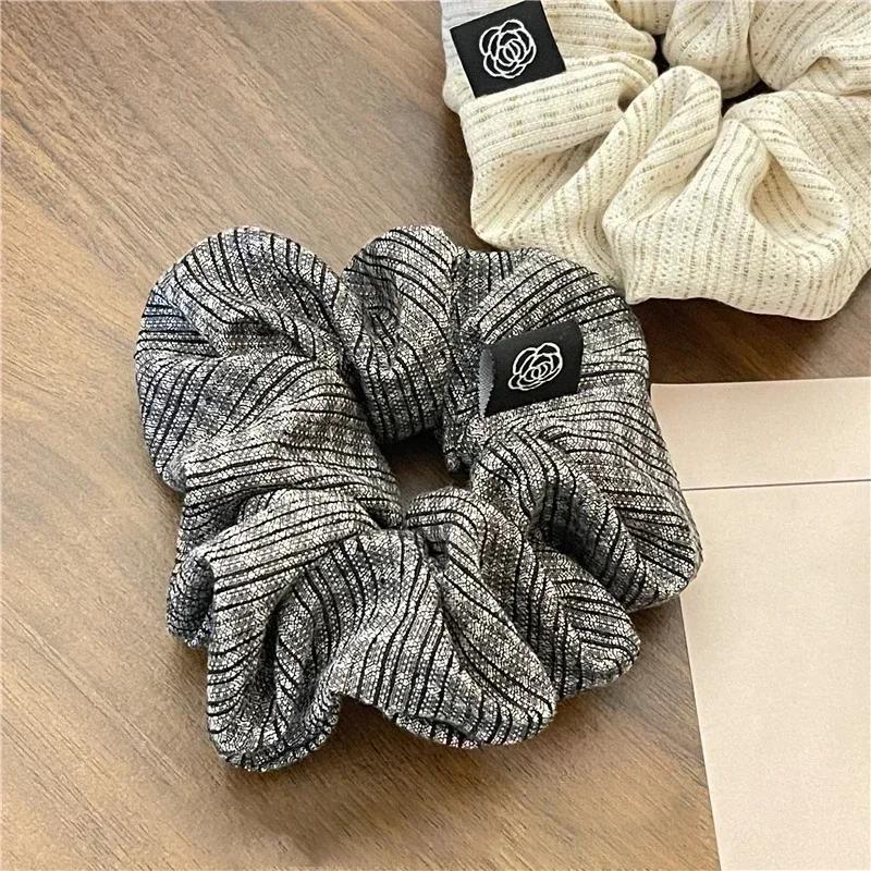 Marke Vintage Scrunchie Damen Karierte Elastische Haarbander Elegante Scrunches Designer Haarband Pferdeschwanz Chouchou Haar Accessoires