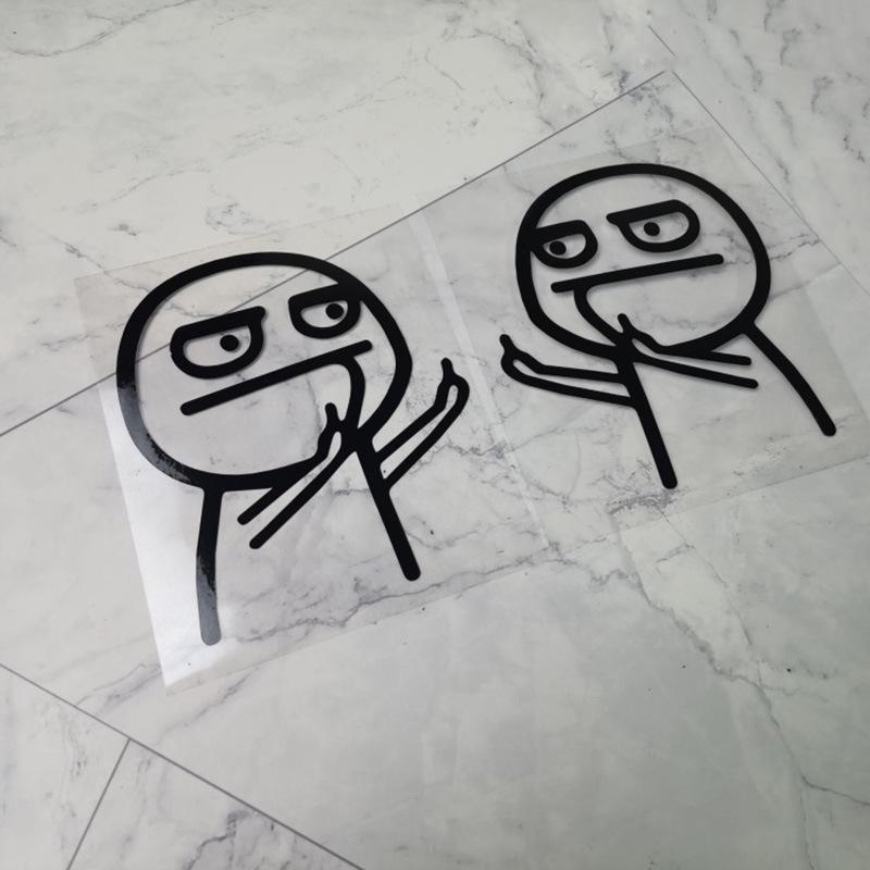 

2шт наклейки для автомобиля средний палец насмешка смешной JDM лазерное украшение для автомобиля багажник лобовое стекло бампер мотор шлем аксессуары