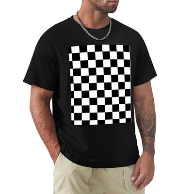Black White Checkered TShirt Breathable Travel TShirt