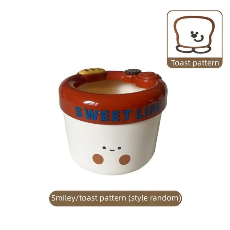 

Cute Mini Desktop Trash Can Lidded Ins Cream Style Storage Box High Value Creative Organizer For Homes Dorms Offices