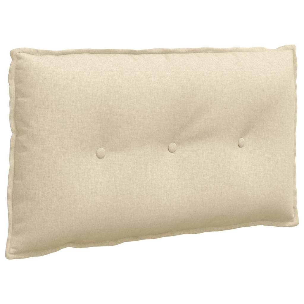Back Cushion Cream 80 x 19 x 50 cm Fabric
