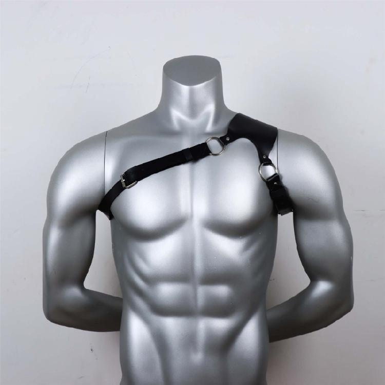 Herren Körper Brustgurt Gürtel Punk Gothic PU Leder Schulterkäfig Gürtelriemen