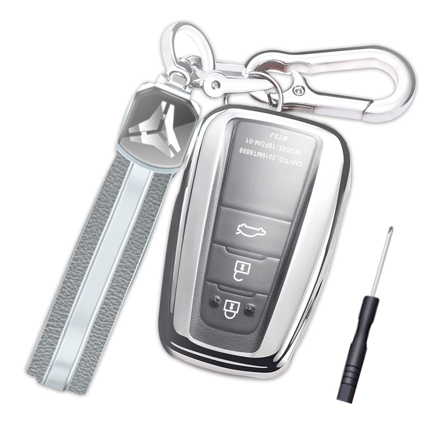 Toyota Key Case, TOYOTA Remote Control, Toyota Key Cover, Premium TPU, Lightweight, Silicone, Toyota Free size