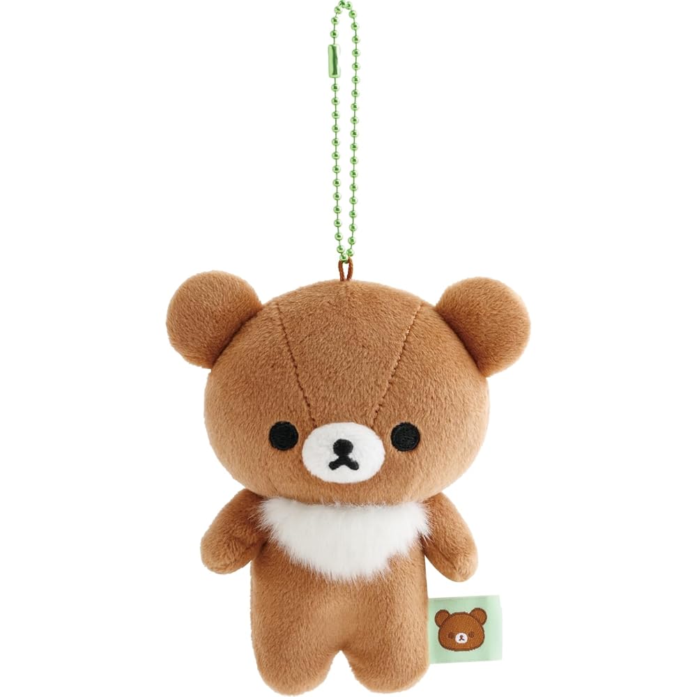San-X Rilakkuma Mochimochi Hanging Plush Toy Brown Bear 110mm x 90mm x 50mm