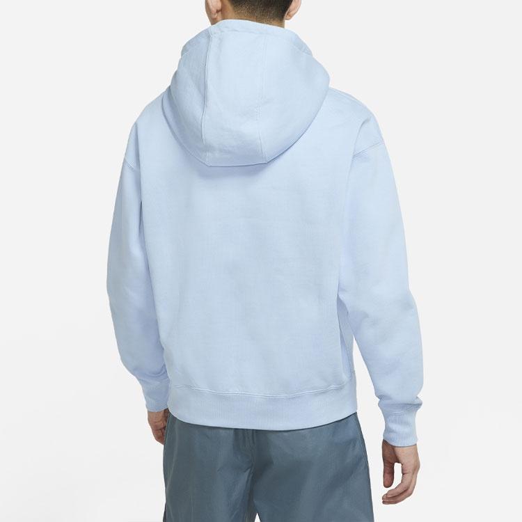 Men's Nike Logo Embroidered Solid Color Fleece Lined Blue DA0316-436