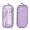 Grid Mesh Pen Pencil Case Makeup Color Pouch Cosmetics Bag Multi Purpose For School Teen Girls Transparent Pen Case