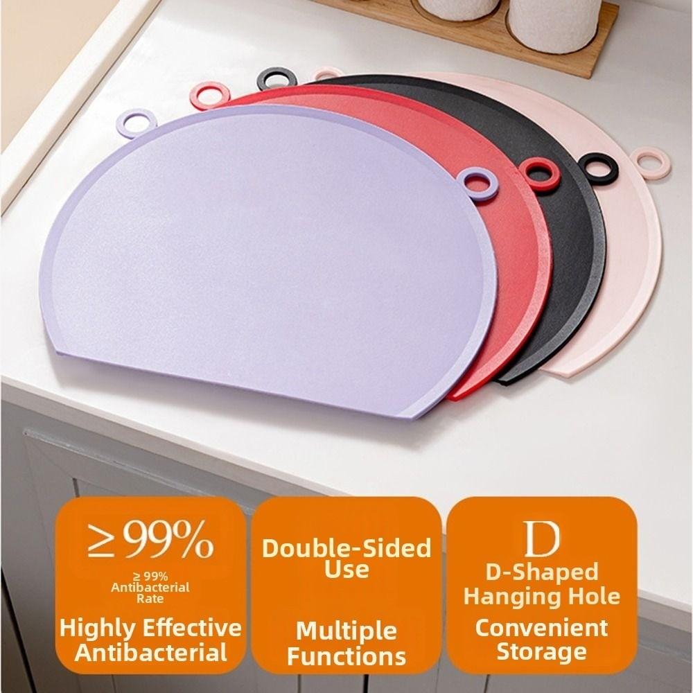 Anti-Bacterial Semi-Circular Cutting Board Anti-Mold Kitchen Chopping Block TPU Cutting Board Home