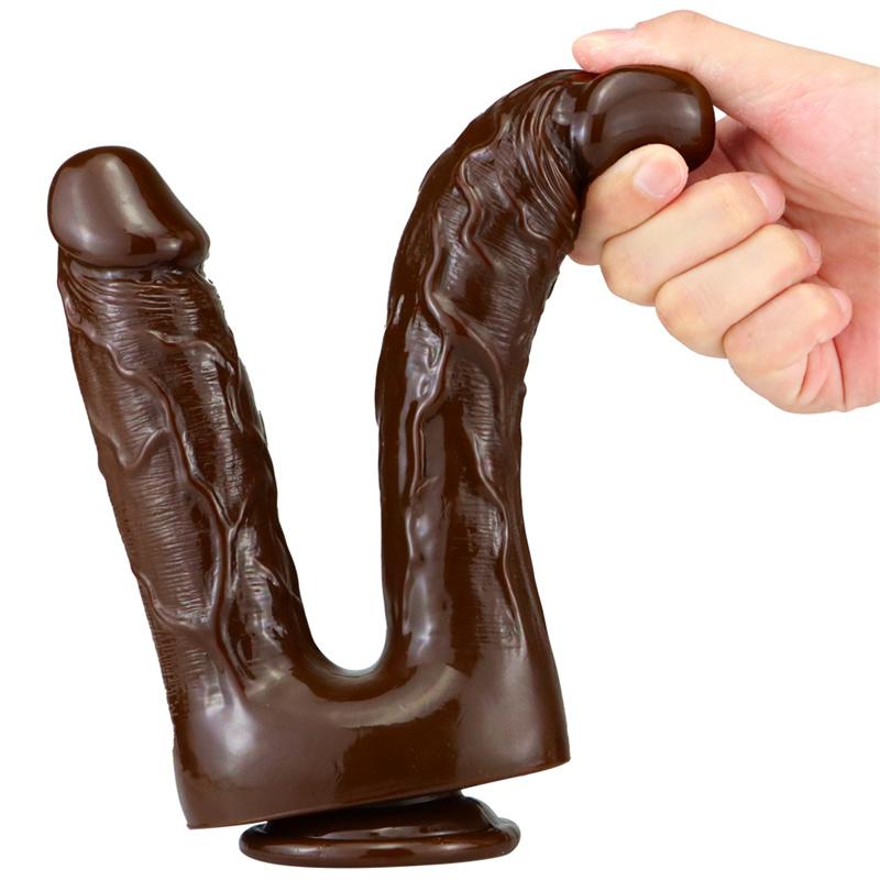 Zwei-zinkiger Simulations-Dildo Anal-Plug Masturbationsgerät Weiblicher Hinterhof Anal-Plug Dildo Erwachsenenprodukte