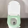 Coussin de Siège de Toilette Surface Douce au Toucher EVA Imperméable Tapis de Toilette Portable Lavable Conception avec Poignée Coussin de Siège de Toilette Hygiénique