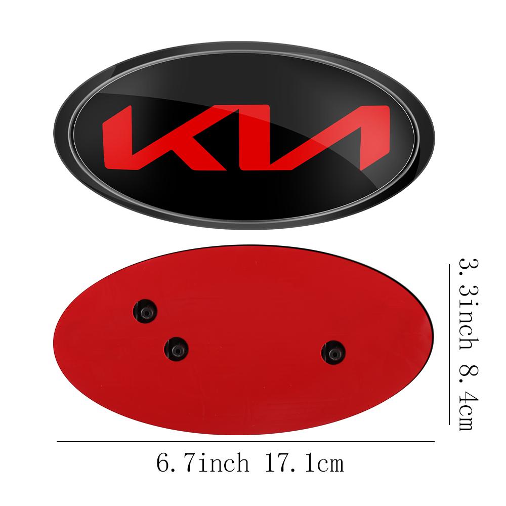 1 Stück Auto Frontklappe Emblem Heckklappe Abzeichen Aufkleber für Kia Rio Picanto Sportage Niro Morning Ceed Optima Seltos Sorento Cerato