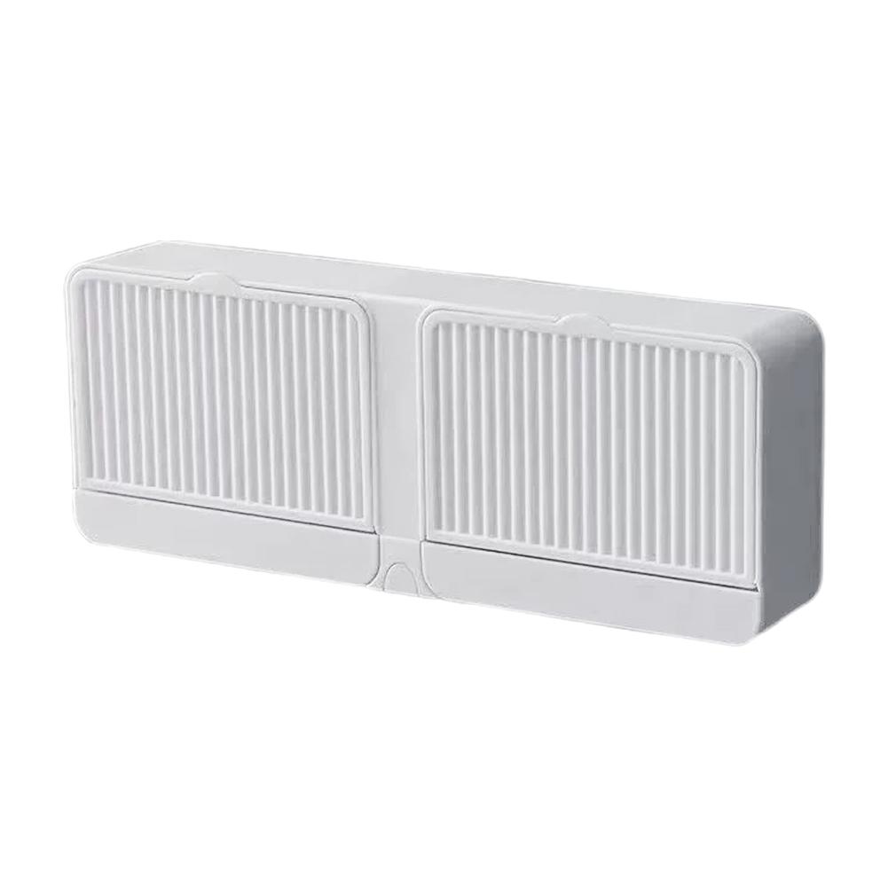 Wall-mounted soap rack, portable soap dish, bathroom accessories, double compartment