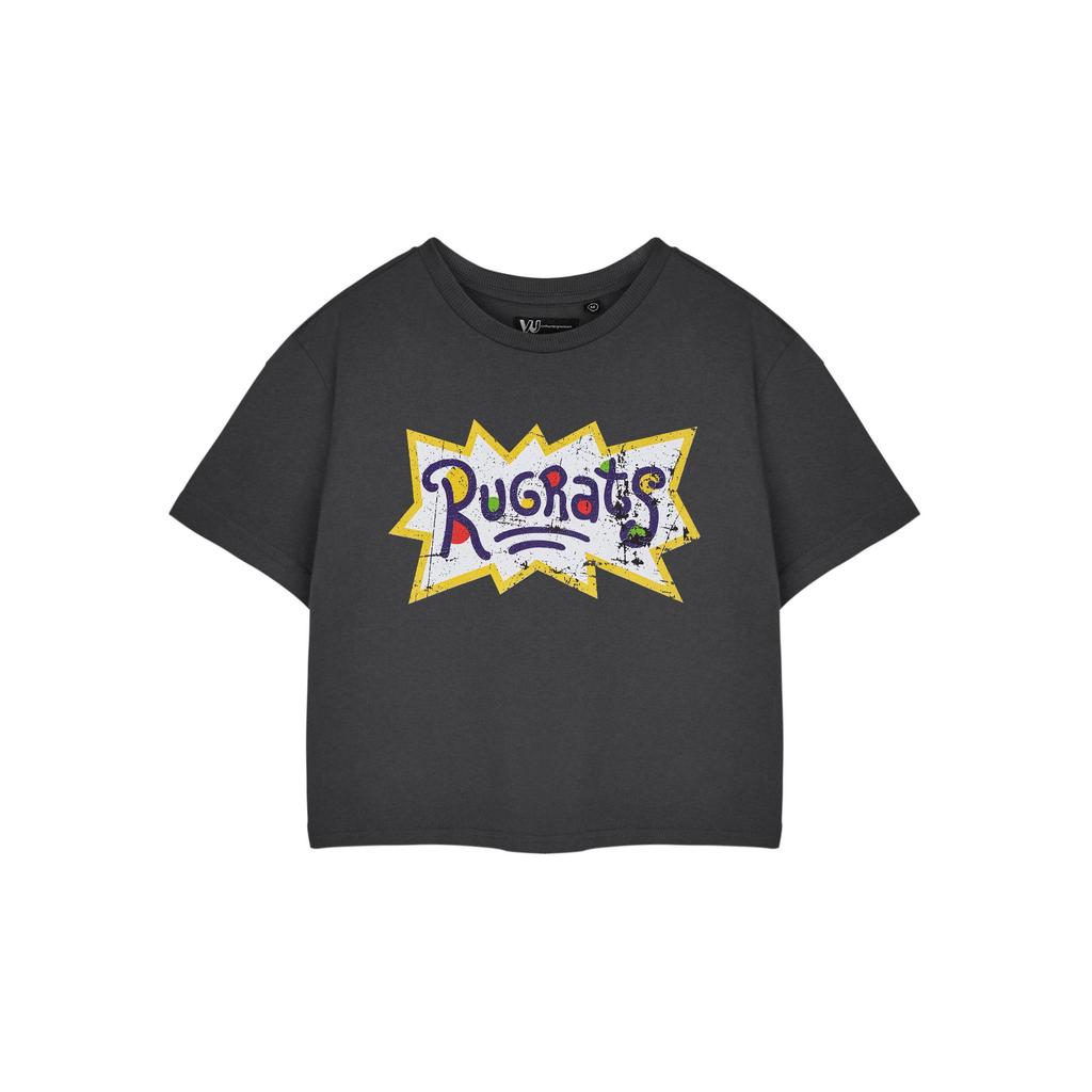 Rugrats Womens/Ladies Retro Logo Short-Sleeved Crop T-Shirt