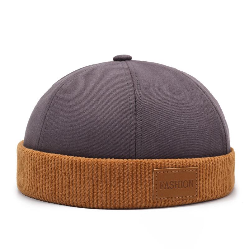 Cappello da Marinaio Cappelli Senza Visiera Berretto Berretto Cappello Per Uomo Donna Velluto a Coste Stile Retro Polsino Arrotolato Cappello da Porto