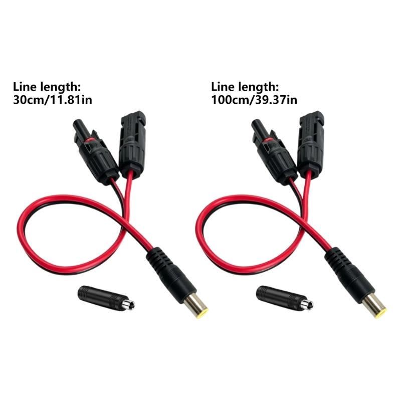 MC4S to DC7909 Solar Adapter Cable with DC8020 Adapter, 14AWG Connectors Wire for Portable Power Charging Setups