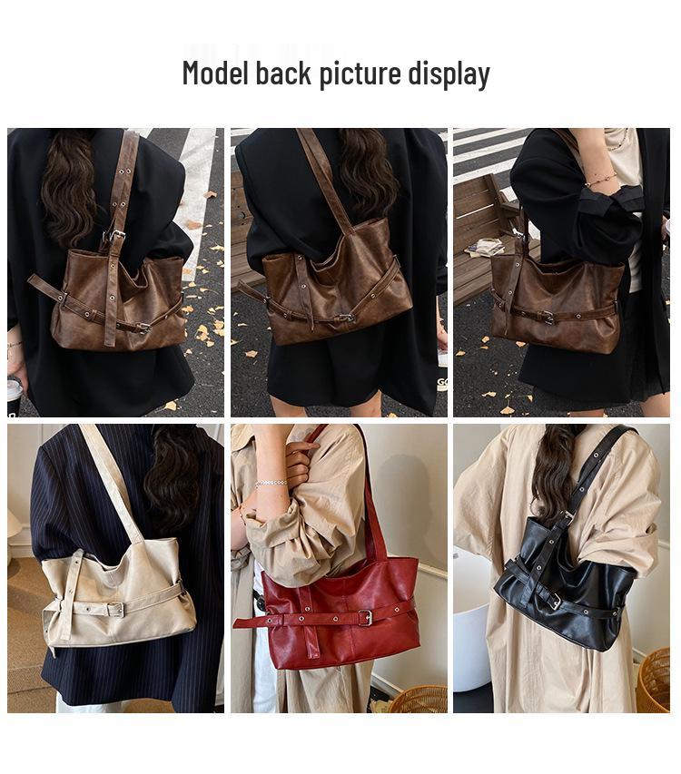 2025 Autumn Retro Large-Capacity Commuter Shoulder Handbag