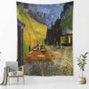 Idyllic Forest Cabin Tapestry Wall Hanging Bohemian Psychedelic Mystery Van Gogh Oil Painting Bedroom Decor