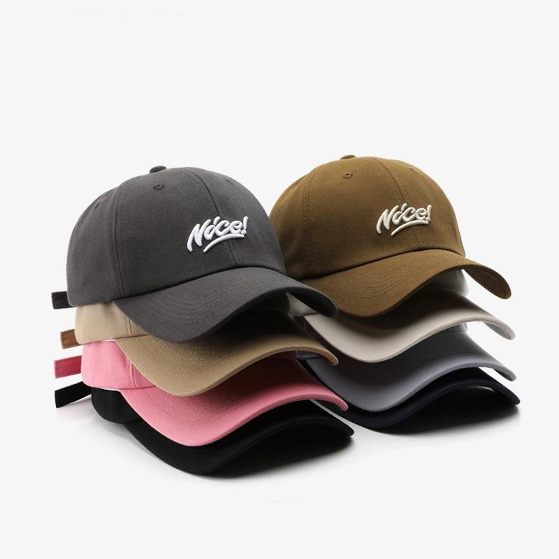 Hat Female Face Small Baseball Cap Summer Visor Couple Versatile Three-dimensional Letter Embroidery Cap Men