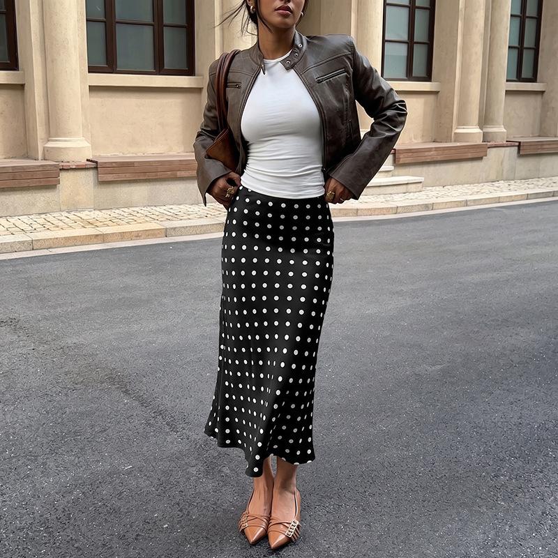 TIFICY Gonne Estive Primaverili Casual da Donna a Pois