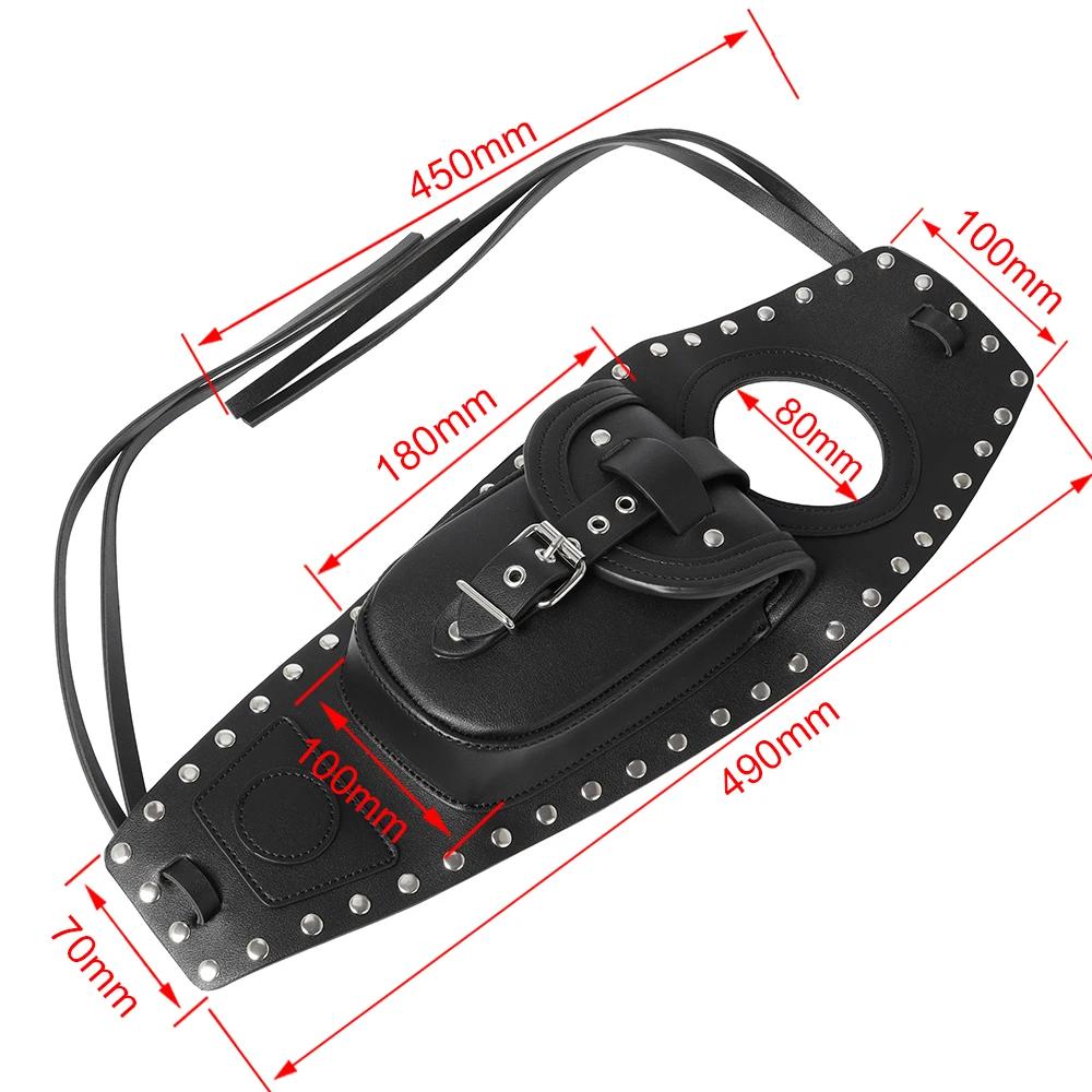 Motorcycle Front Leather Fuel Tank Cover Storage Bag Waterproof For Harley Sportster Iron XL 883 1200 Forty Eight Seventy Two