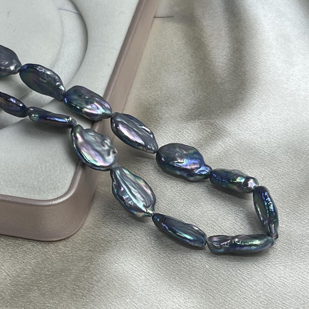 Drop-Shaped Black Baroque Pearl 15x20mm For Jewelry Making DIY Necklace Bracelet Earrings Accessory