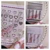 1/3pcs 5D Relief Sweet Pink Bowknot Lace Stickers DIY Phone Camera Kpop Toploader Deco Stickers Kawaii Girls Gifts