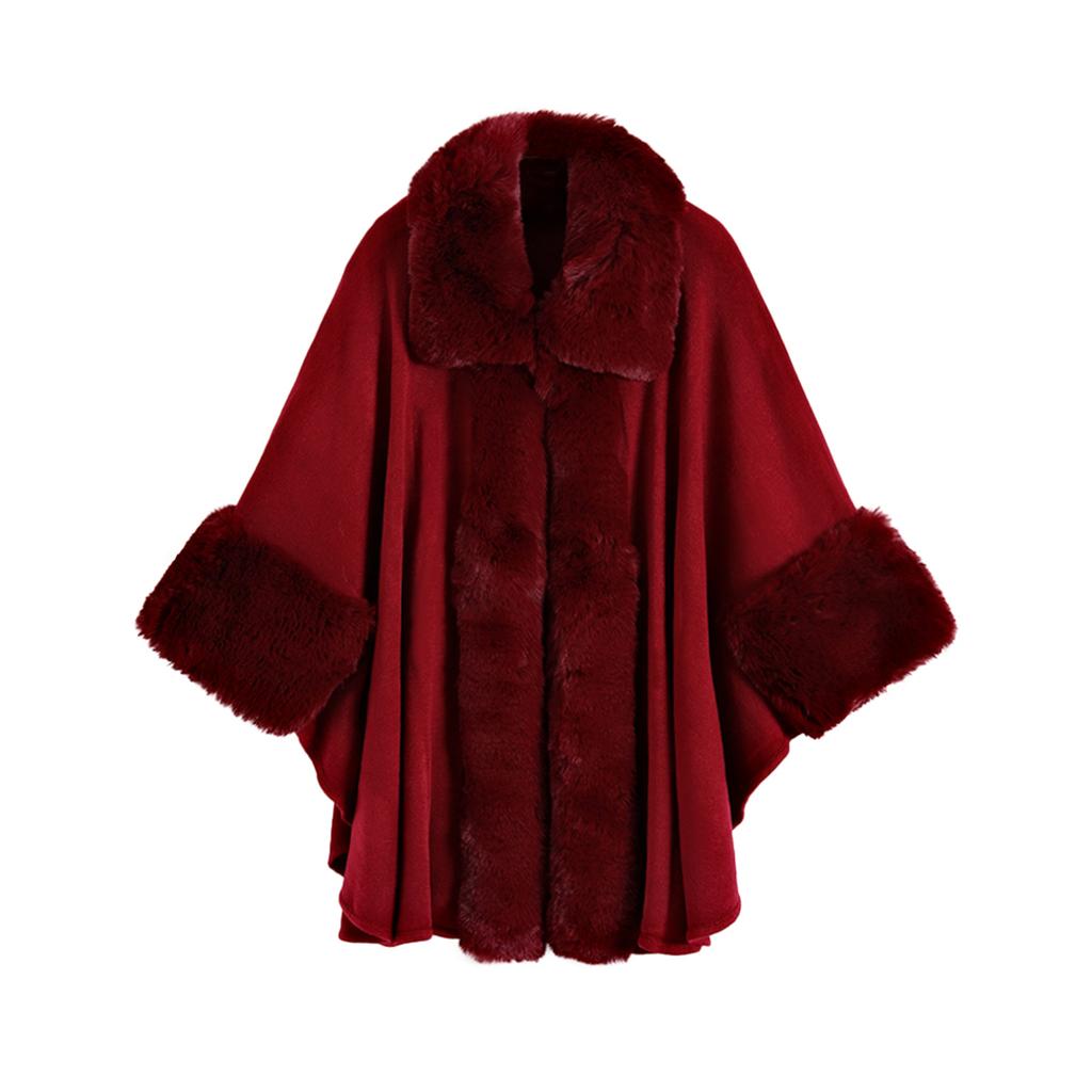 Ladies' Fashionable Square Neck Cape, Loose Oversized Warm And Long Style, Knitted Woolen Sleeve Shawl Jacket With Temperament